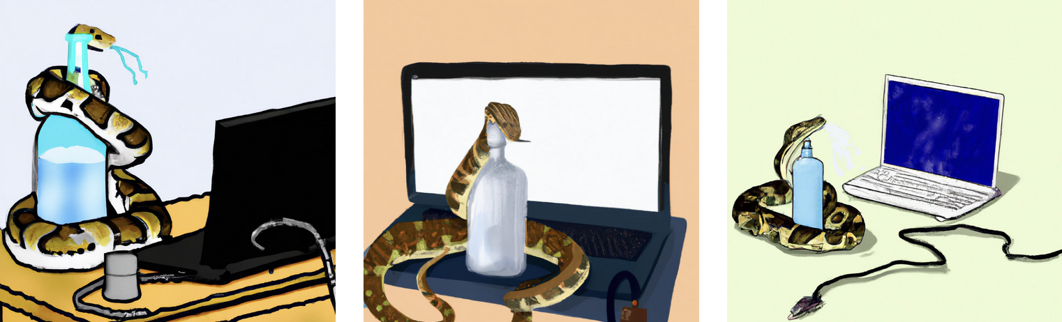 Pythons, flasks, and laptops!